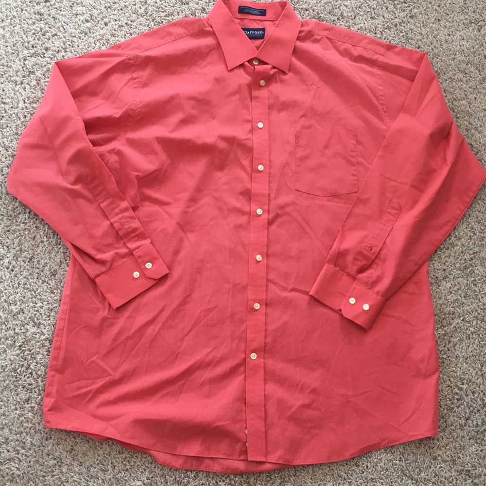 Salmon color dress shirt stafford